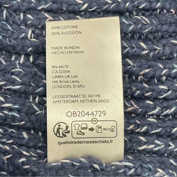 Free People Blossom Knit Cardigan in Big Dipper Blue - Large - NWT - Picture 4 of 5